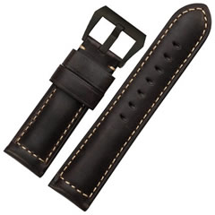 黑色小牛皮表带：多层结构制作而成的真皮表带，圆润饱满、经久耐用。不易变形、柔软度舒适。搭配经典针扣，深受男人喜爱！