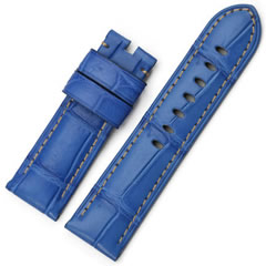 蓝色的真皮表带，突显了独一无二的个性。做工精细，多层结构制作而成的真皮表带，圆润饱满、经久耐用、不易变形、柔软度舒适